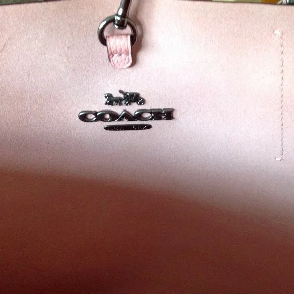 Coach Petal Pebble Leather Hudson Tote In Petal Barbiecore - Picture 8 of 13